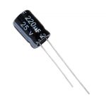 220uF 25V Radial Electrolytic Capacitor